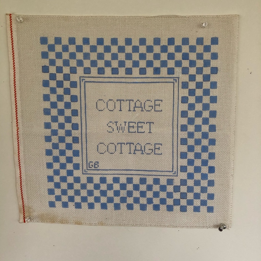 Cottage Sweet Cottage needlepoint